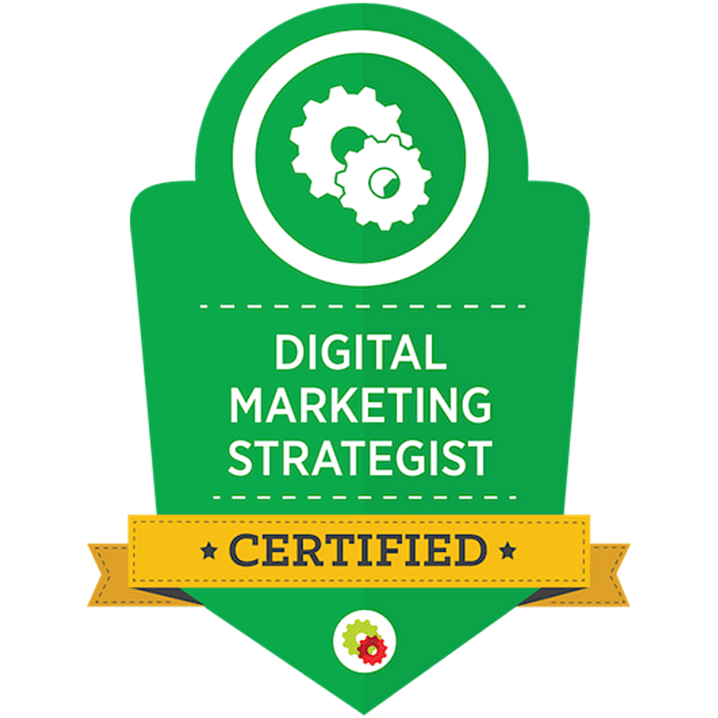 badge of certified digital marketing straategist